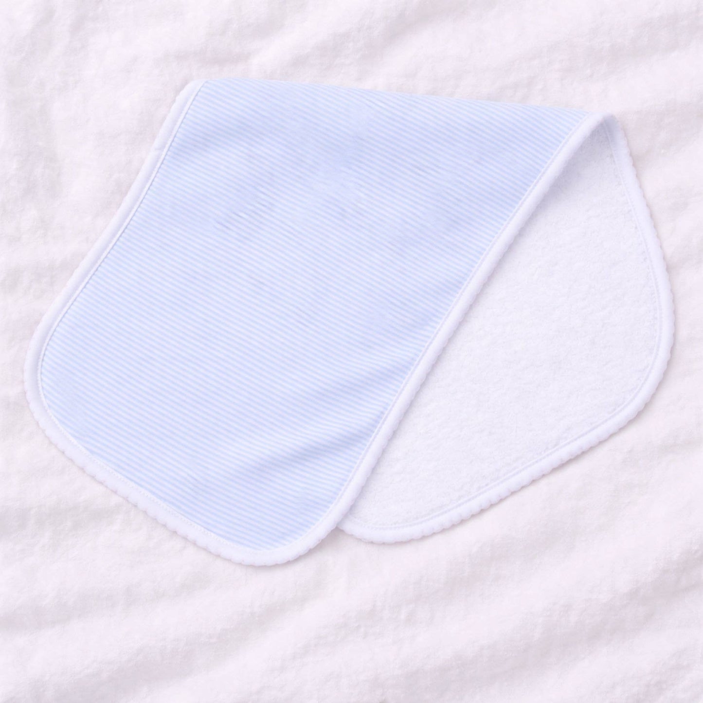 Mini Stripes Burp Cloth- Blue