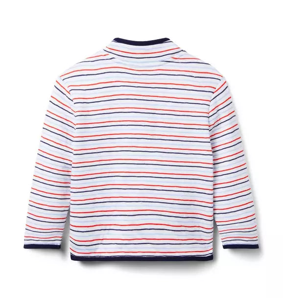 Red and White Stripe Pullover