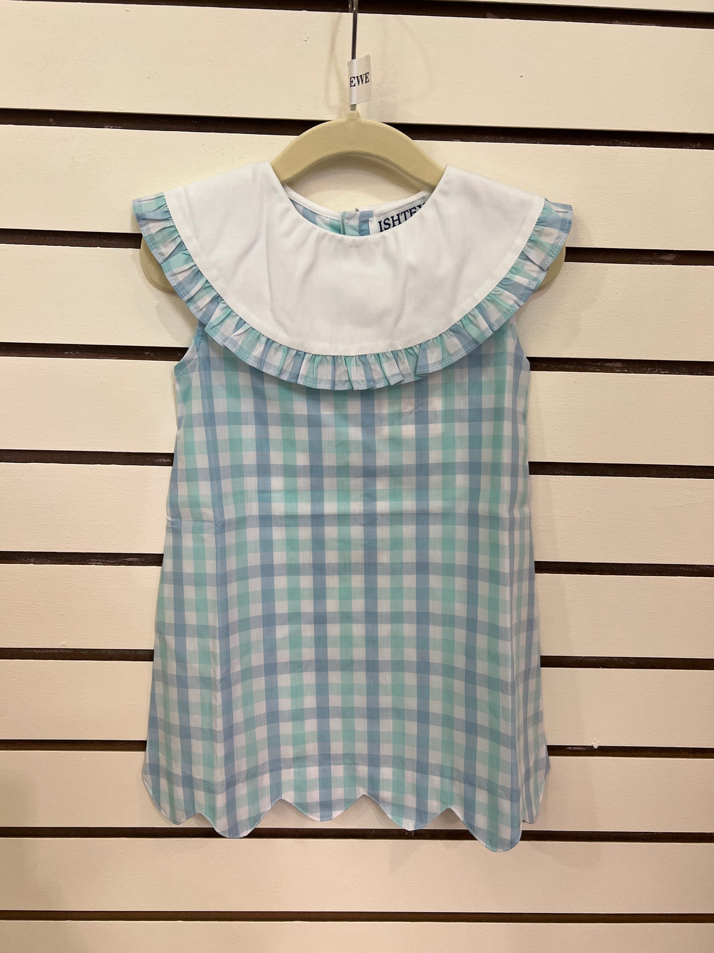 Blue Gingham Yoke Dress