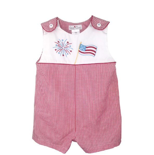 Sunsuit with 4th of July Embroidery