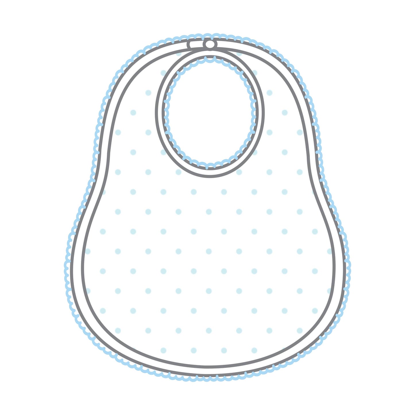 Mini Dots Bib - Blue