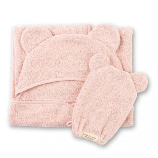 Blush Hooded Towel + Wash Mitt