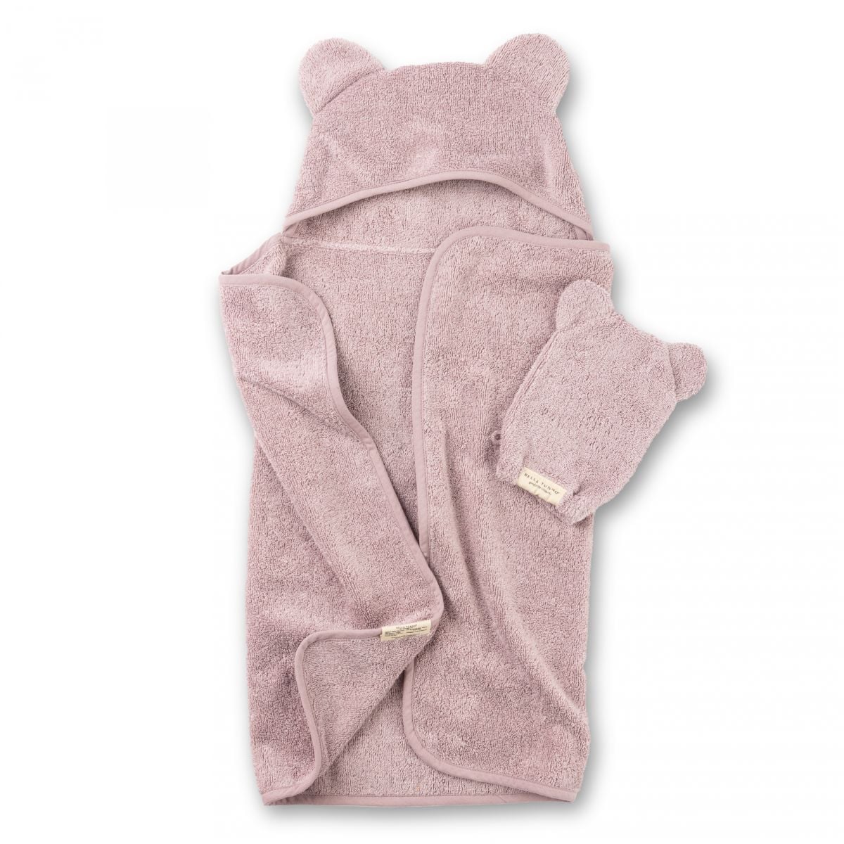 Orchid Hooded Towel + Wash Mitt Set