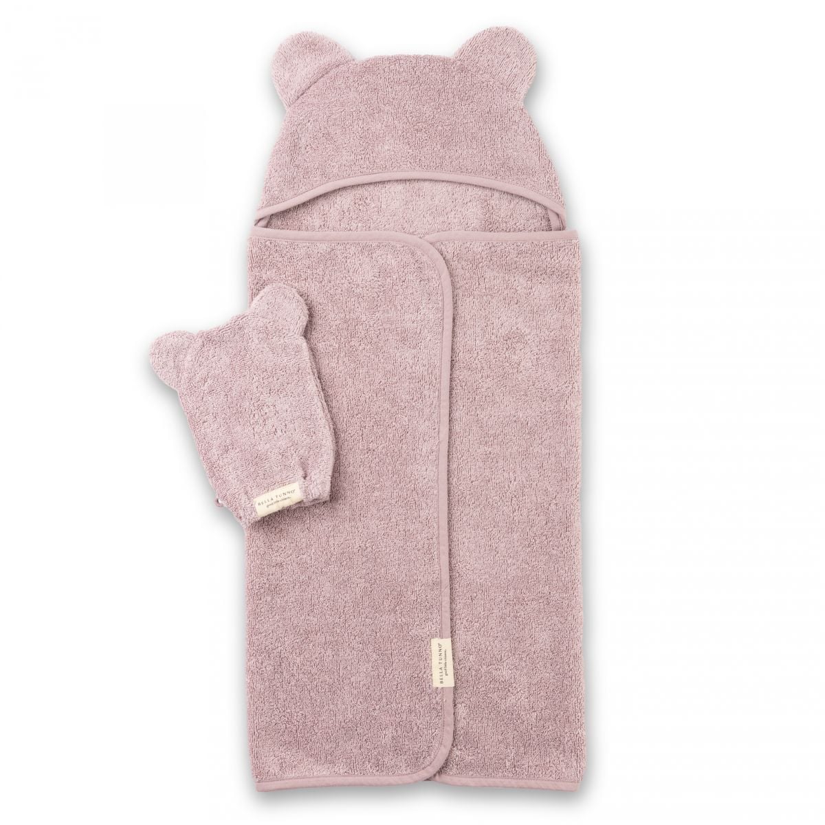 Orchid Hooded Towel + Wash Mitt Set
