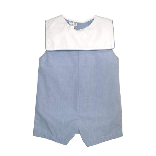 Monogram-able Romper with Square Collar