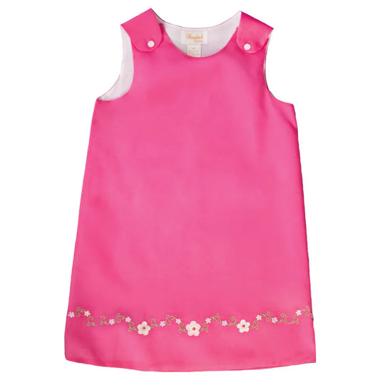 Rose Pink Embroidered A Line Dress