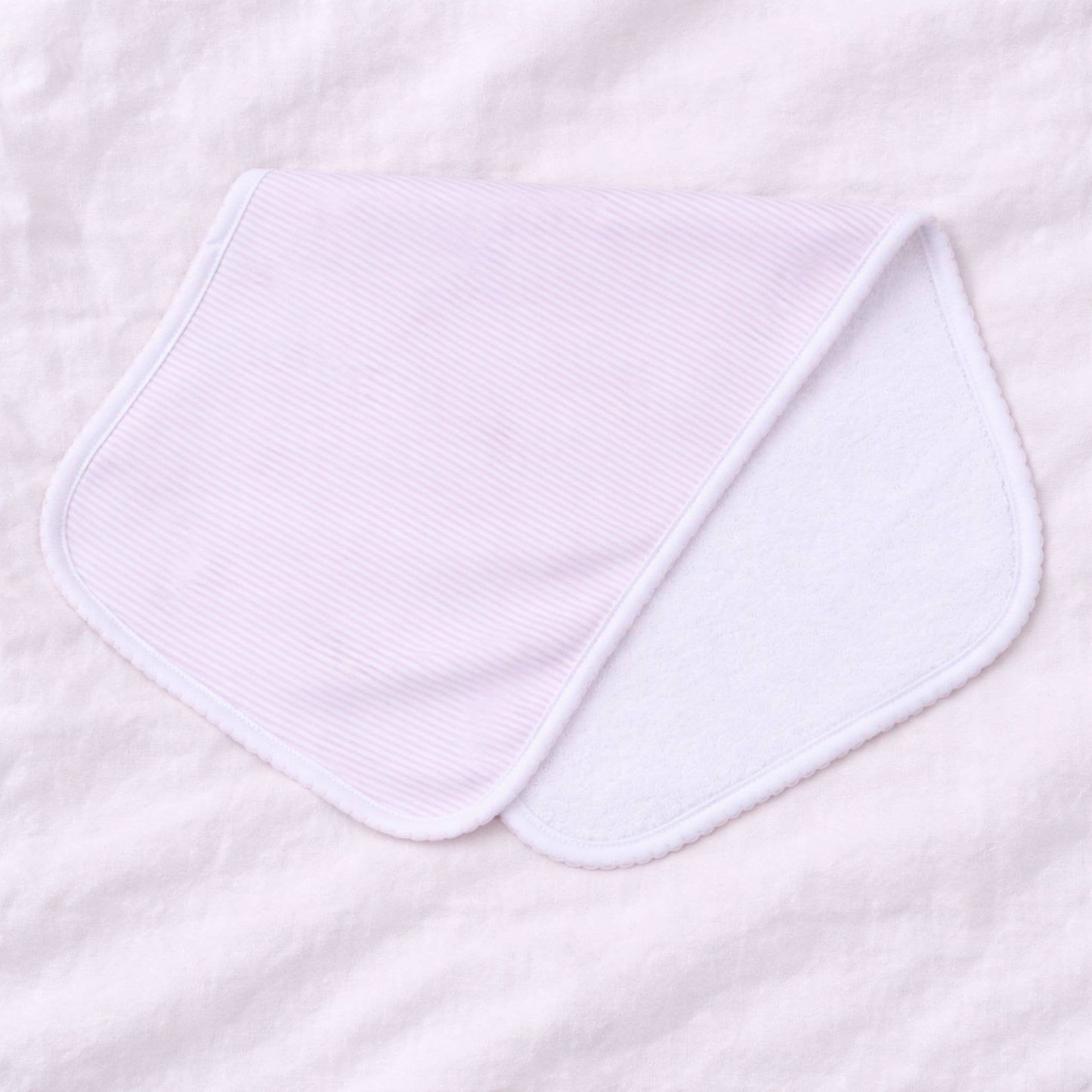 Mini Stripes Burp Cloth - Pink