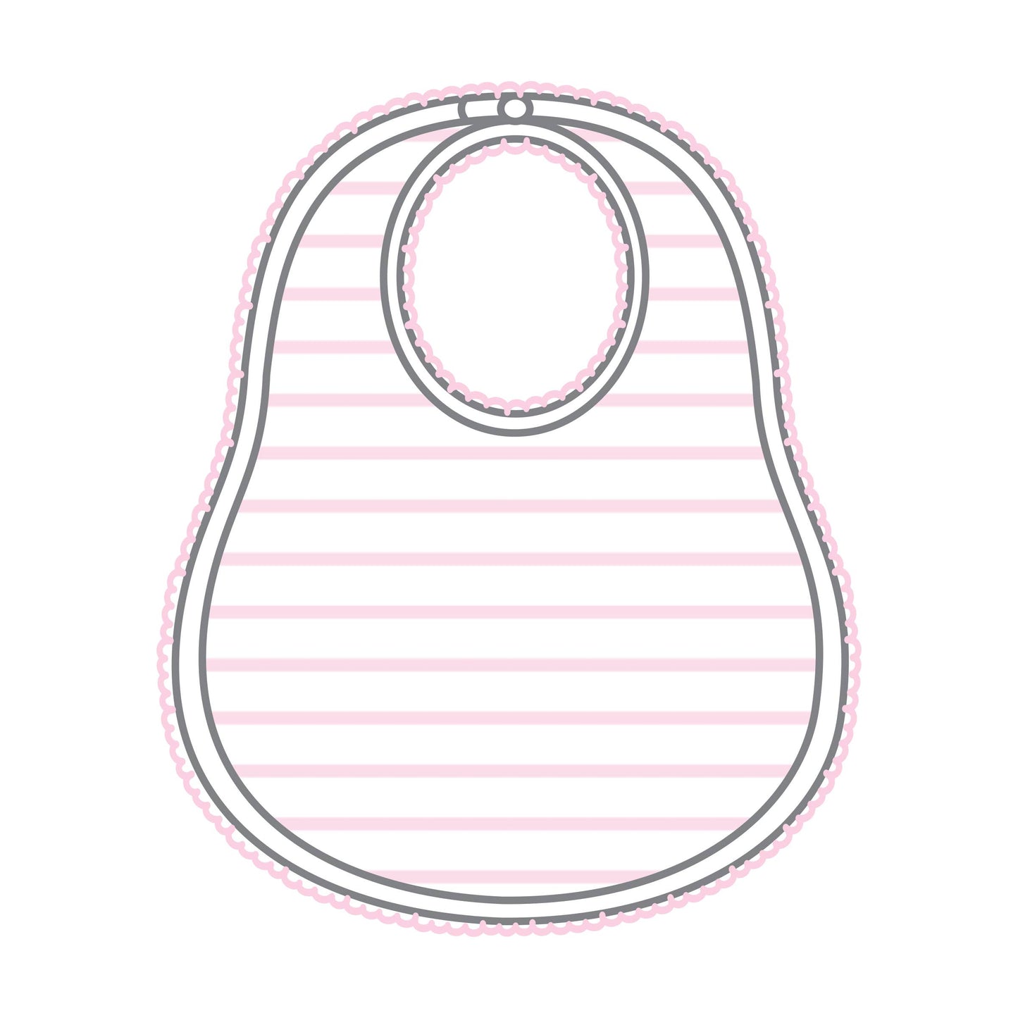 Mini Stripes Bib - Pink