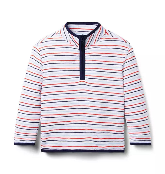 Red and White Stripe Pullover