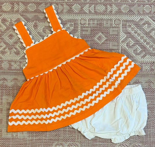Orange Ric Rac Bloomer Set