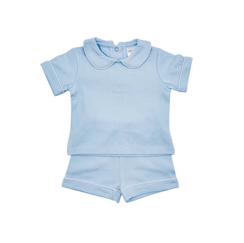 Piping Collar Shirt and Shorts