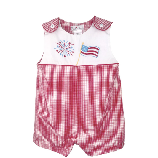 Sunsuit with 4th of July Embroidery