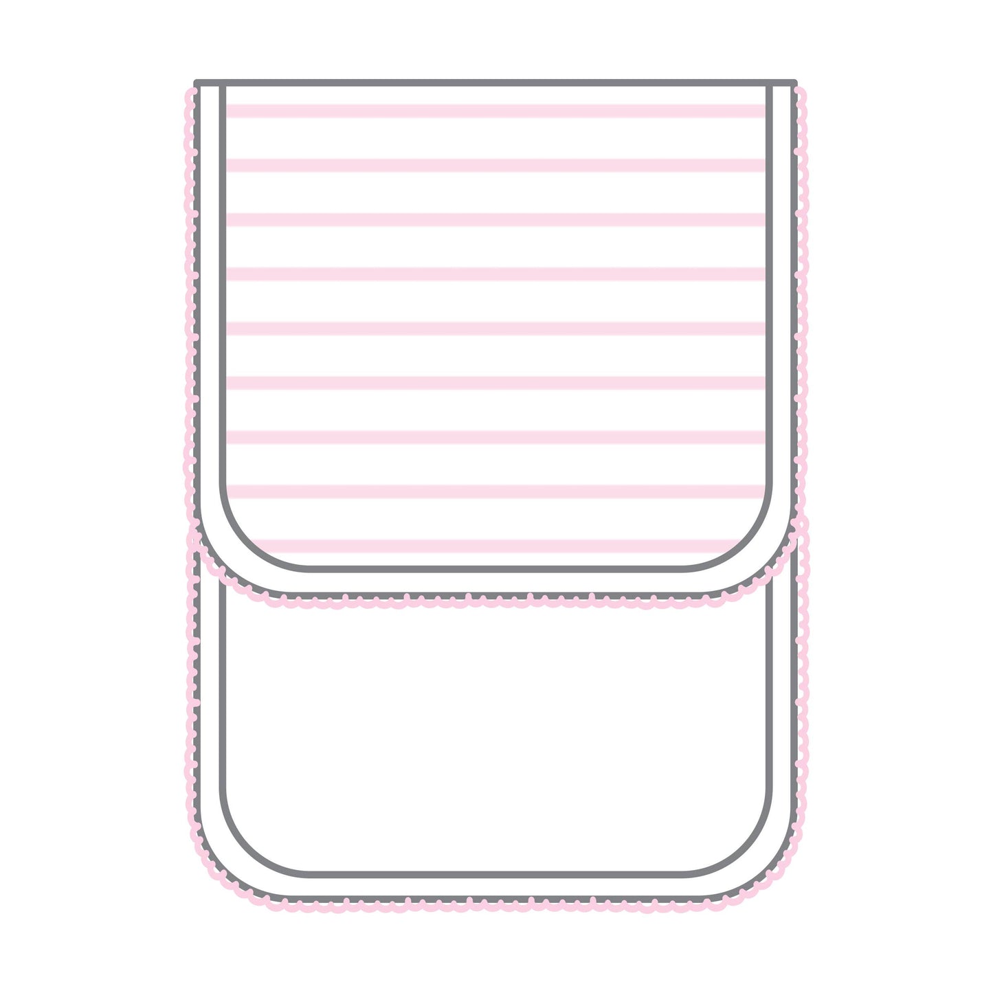 Mini Stripes Burp Cloth - Pink