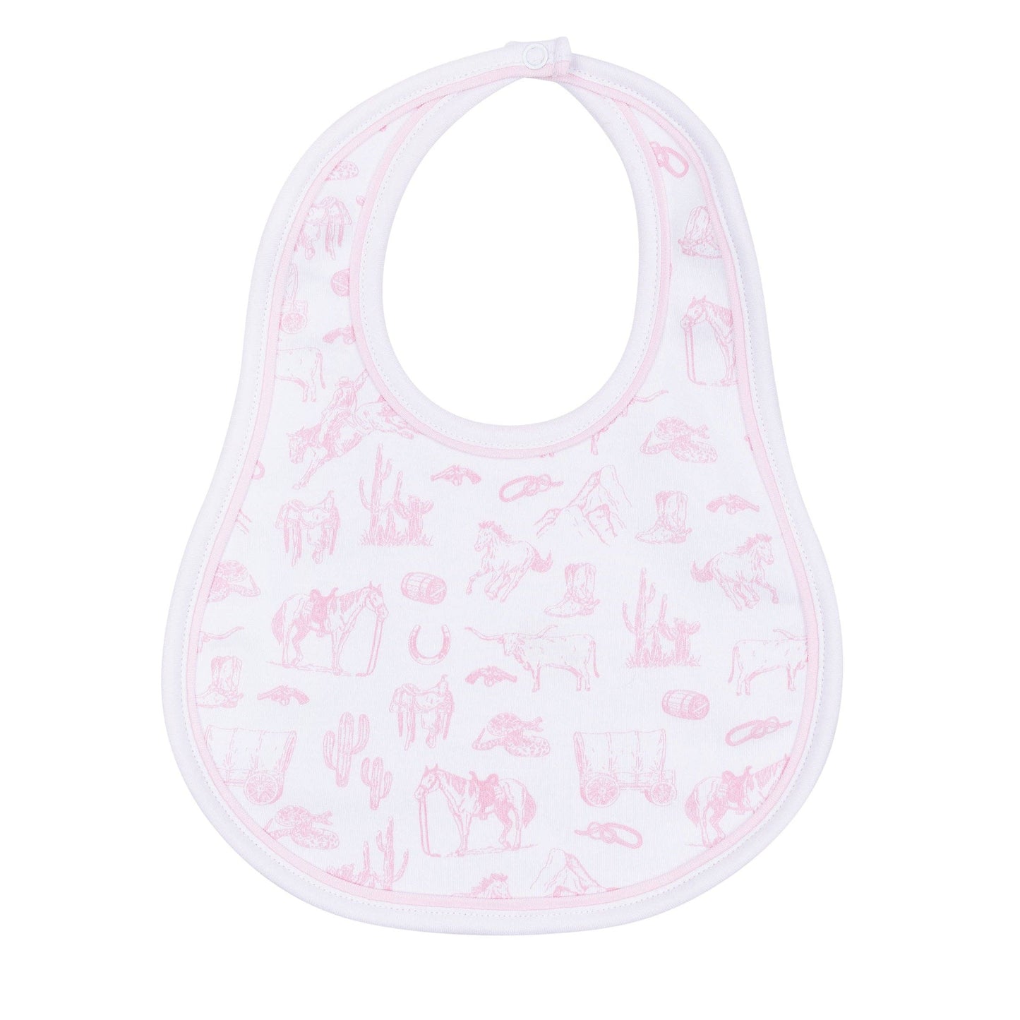 Wild West Toile Bib - Pink