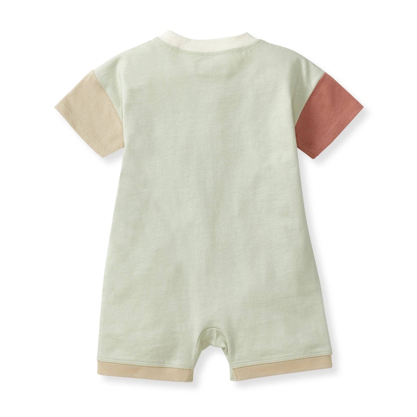 Color Blocked Baby Boy Romper